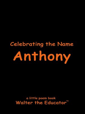 cover image of Celebrating the Name Anthony
